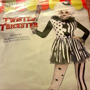 Black & White womens clown costume